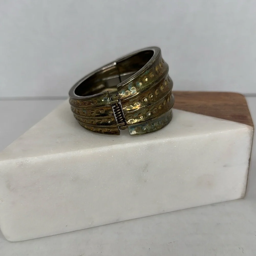 Antique-Style Bronze Cuff Bracelet Lot C1